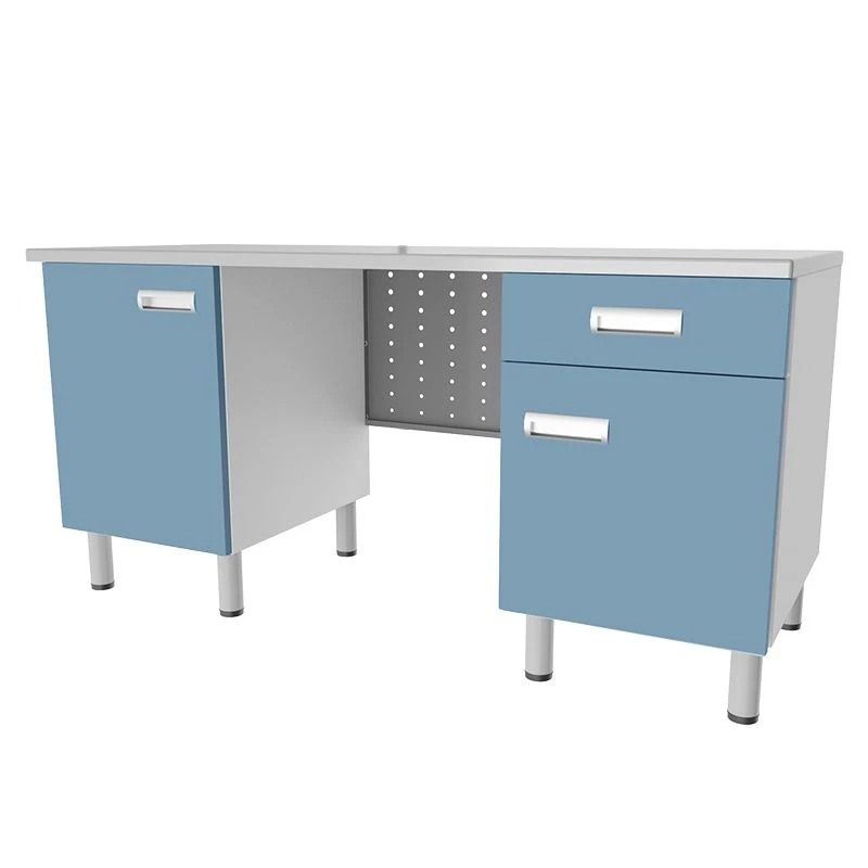 Laboratory Table with Two Cabinets and Shelf - SL-05-MSK (SL-05-111)