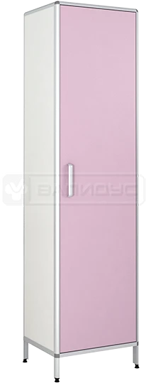 Round Aluminum Frame Wardrobe with 4 Shelves, Model ШКМК