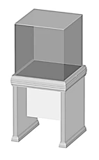 Horizontal Display Showcase 644x644x1370 mm