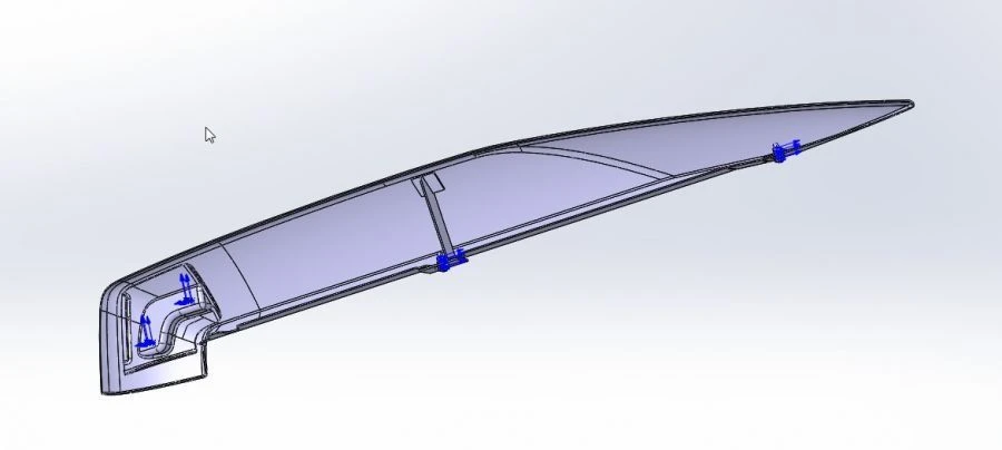 Left Rear Fairing for Vehicles - K3002 S/B (5299-401-5602620)