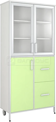 Medical Cabinet with Three Doors and Two Drawers, Model ШМ-11К