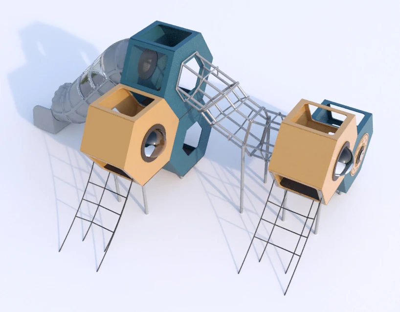 Children's Play Complex for Thematic Games and Physical Development - Model 115.90.10