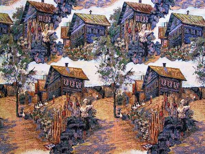 Jacquard Upholstery Fabric "Derevenka", Art. 608012