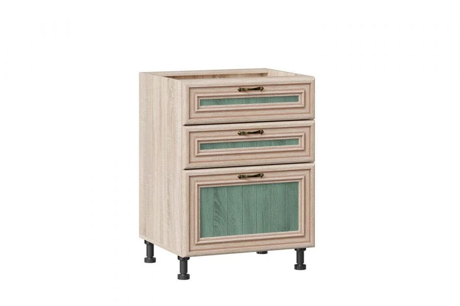 Country LD 245150.000 Facade 600 3 Drawers (Light Sona H / Green Sona H)