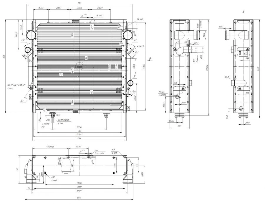 Engine Cooling Radiator Block BO-173B.1301.000