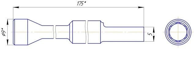 Schanz Screw Clamp Key for Manual Rod Insertion S=6mm