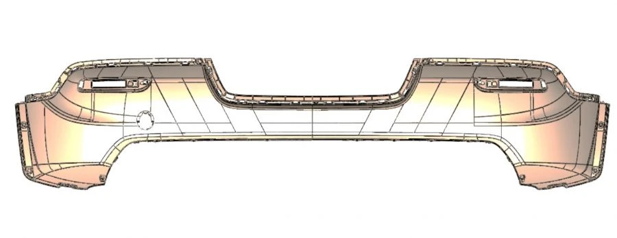 Rear Lower Bumper Cover with Holes for KIA Models SK3 86612-K0010