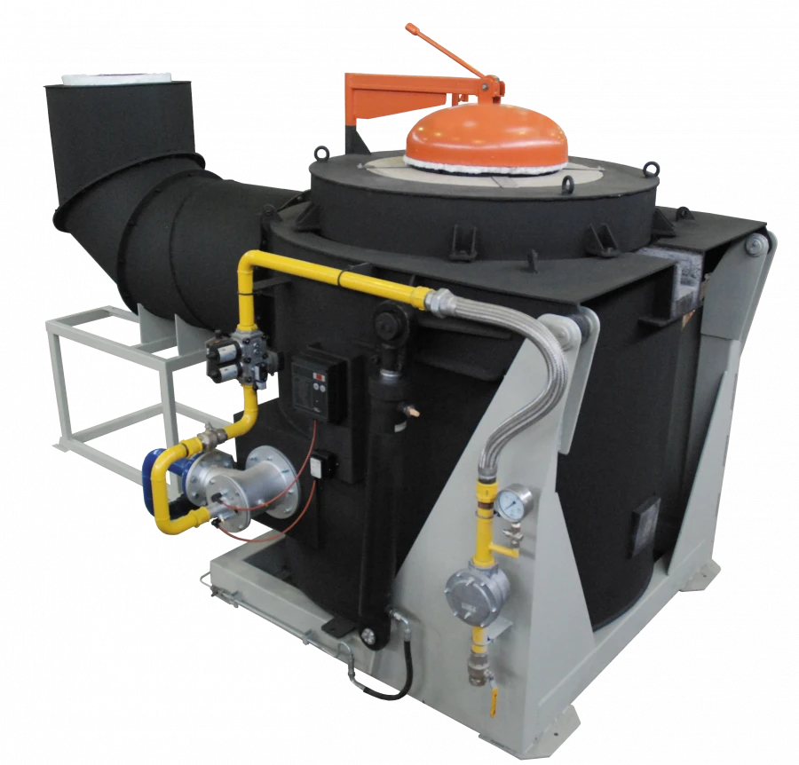 Gas-Fired Melting Furnace for Non-Ferrous Metals, Model PGP