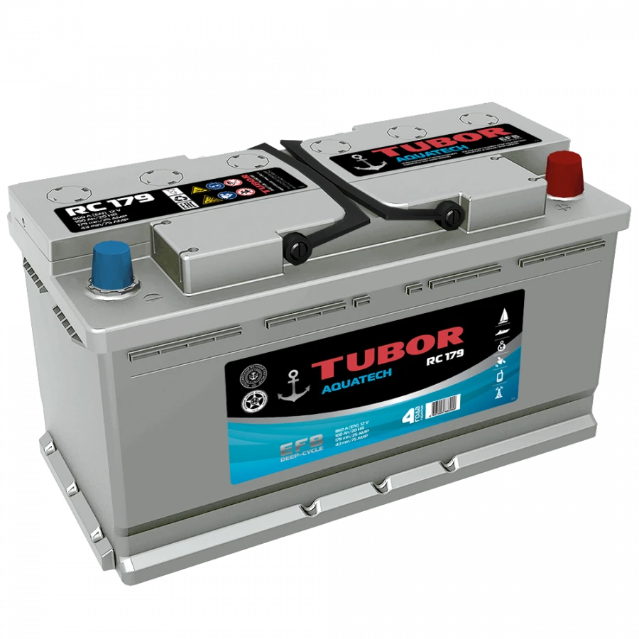 Starter Lead-Acid Battery TUBOR AQUATECH 6СТ-100.1(0) VL