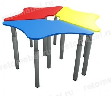 Adjustable Daisy Table (3 Parts) with PVC Edge