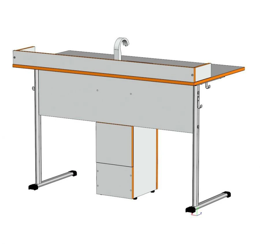 Laboratory Table for Biology Classroom with Sink, Faucet, and Edge 4th Growth Group