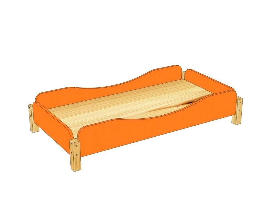 Stacking Children's Bed "Pyramid" 1456*656*320 mm KP-2