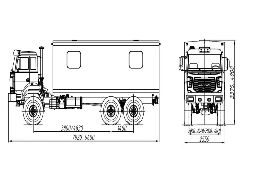 Passenger-Cargo Workshop Vehicle, Model 677511 on Ural 4320 Chassis