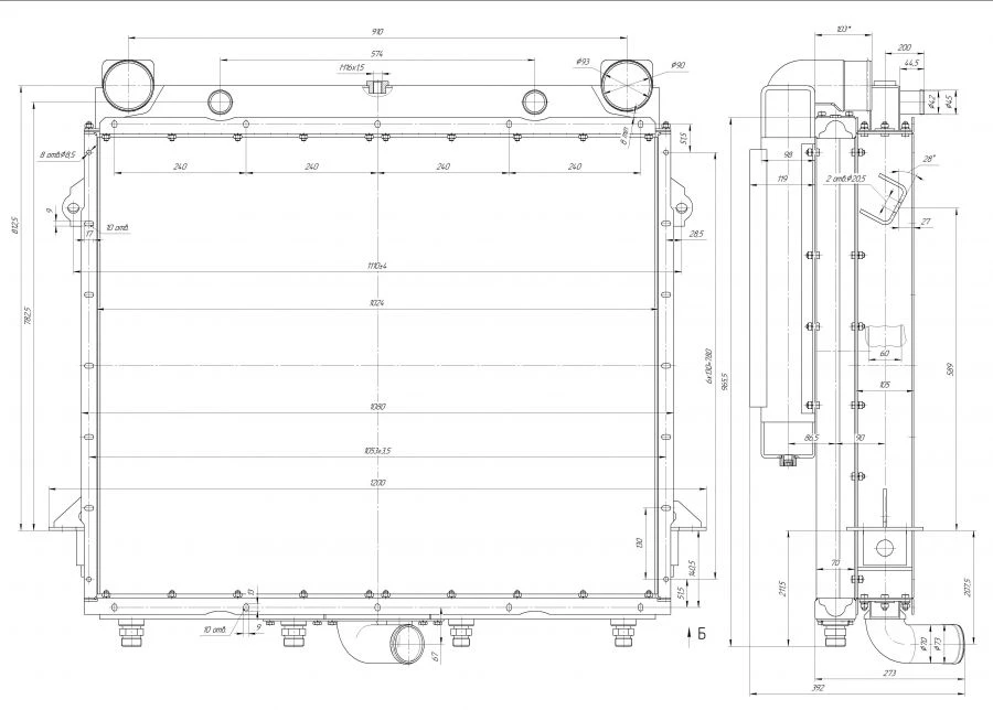 Engine Cooling Radiator Block UDM-2B.1301.0000