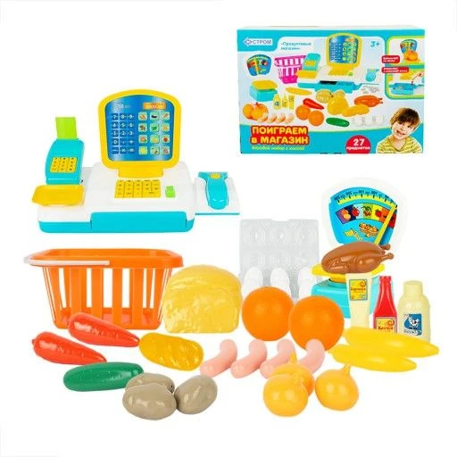 Grocery Store Playset with 27 Pieces