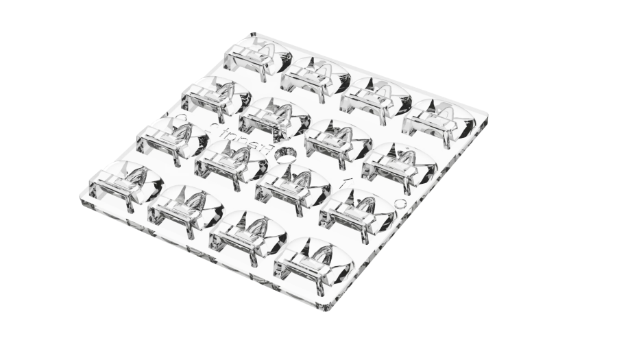 LED Lens 4x4 for Light Fixture