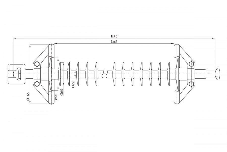 Linear Suspension Insulator with Protective Silicone Shell LK 70/110-I-2 GP