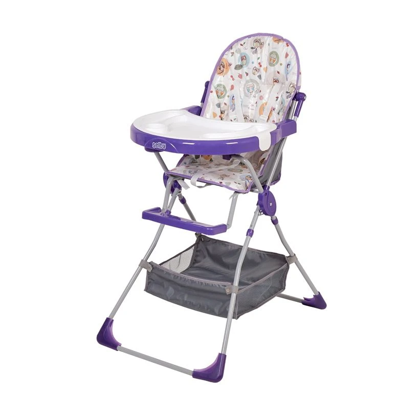 Selby 252 "Owls" Purple High Chair for Feeding