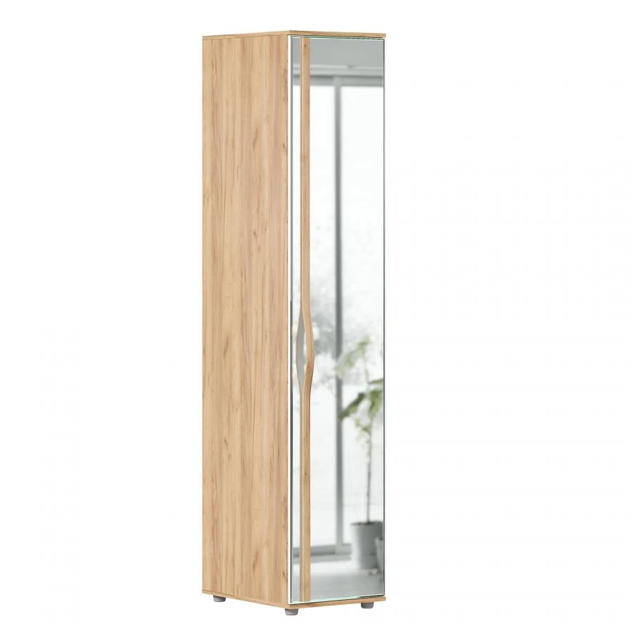 Marta-2 LD.406030.000 One-Door Mirror Cabinet (Golden Oak/White)