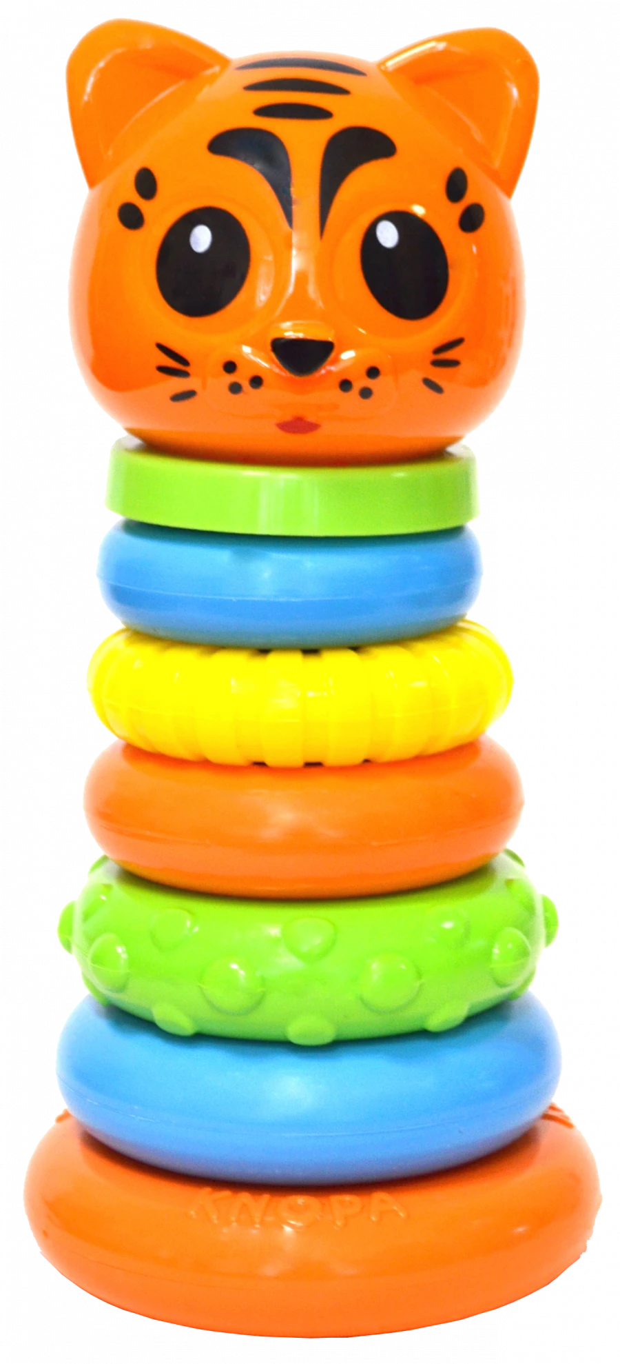 Tiger Pyramid Toy 26 cm with 6 Rings KNOPA 1/5