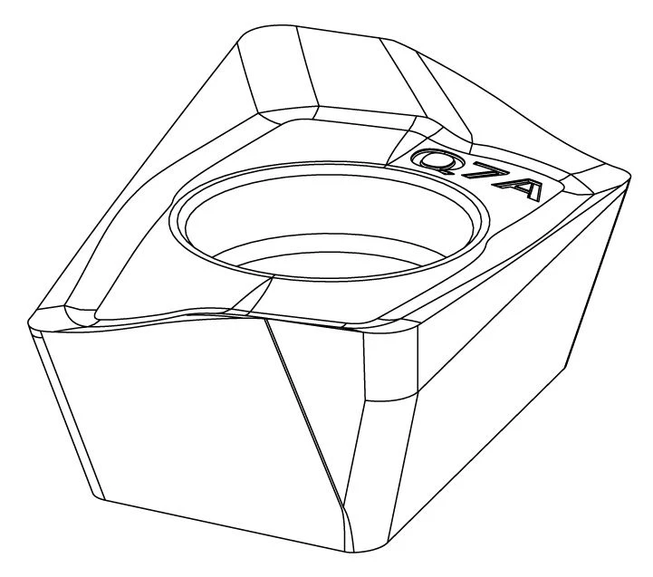 Solid Carbide Insert for Profiling and Grooving KF11-0508R-Q7A N100