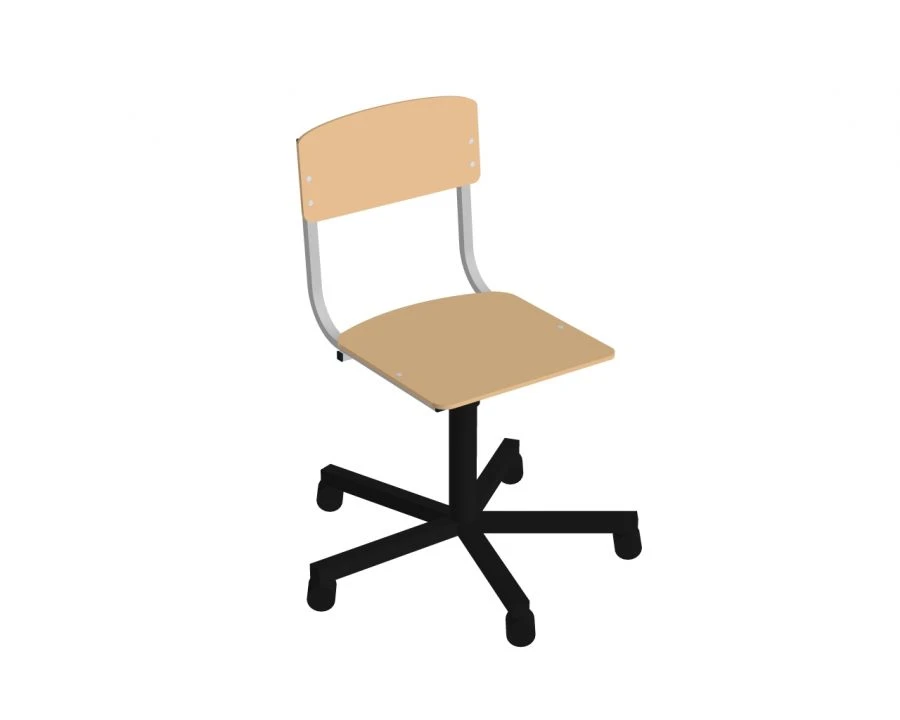 Plywood Chair on Cross Base STU-K.01