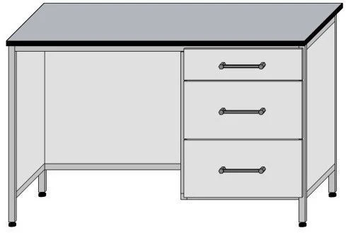 Metal Laboratory Writing Desk - Customizable Dimensions