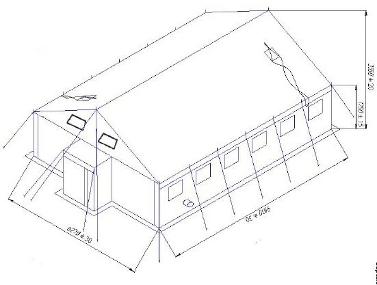 Unified Sanitary Tent USB-56(O) for Military and Medical Use