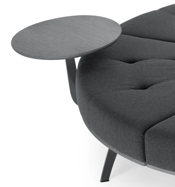 Round Coffee Table with Puff Support 1