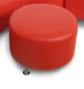 Small Cloud Puff 551 with Wooden Frame and Eco-Leather Upholstery