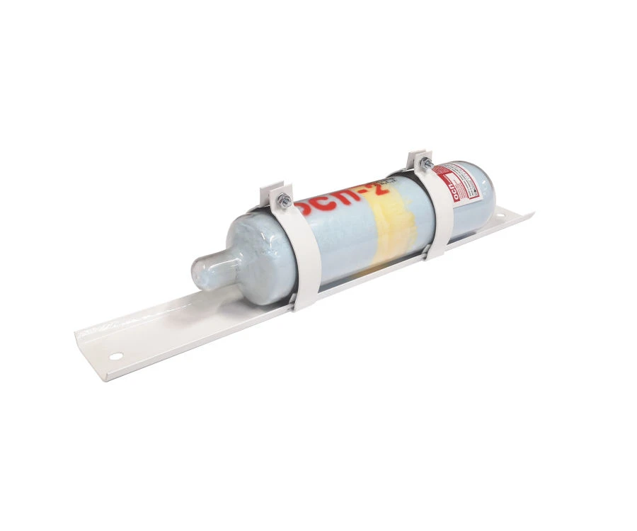 Autonomous Powder Fire Extinguishing Device OSP-2 "Mini" UHHL2.1 TU 4854-002-08578309-93 (with Holder for Metro)