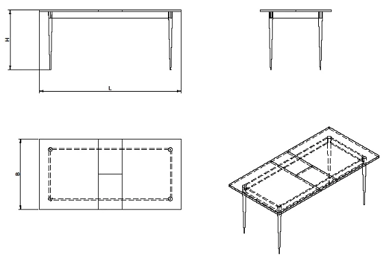 Foldable Table for Seating - SR Series