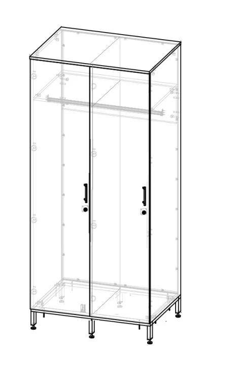Sectional Metal Locker RM 06/07 for Changing Rooms