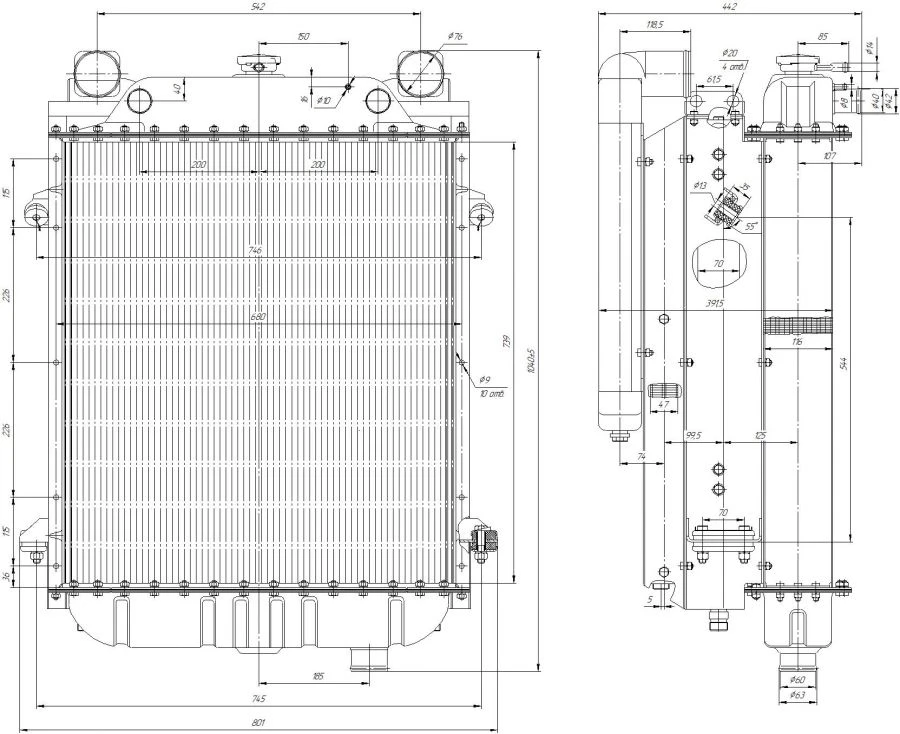 Radiator Block for Internal Combustion Engine BР-184M.1301.000