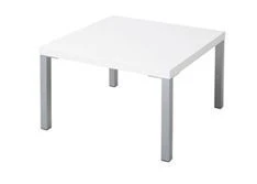 White Metal Frame Coffee Table with Laminated Top