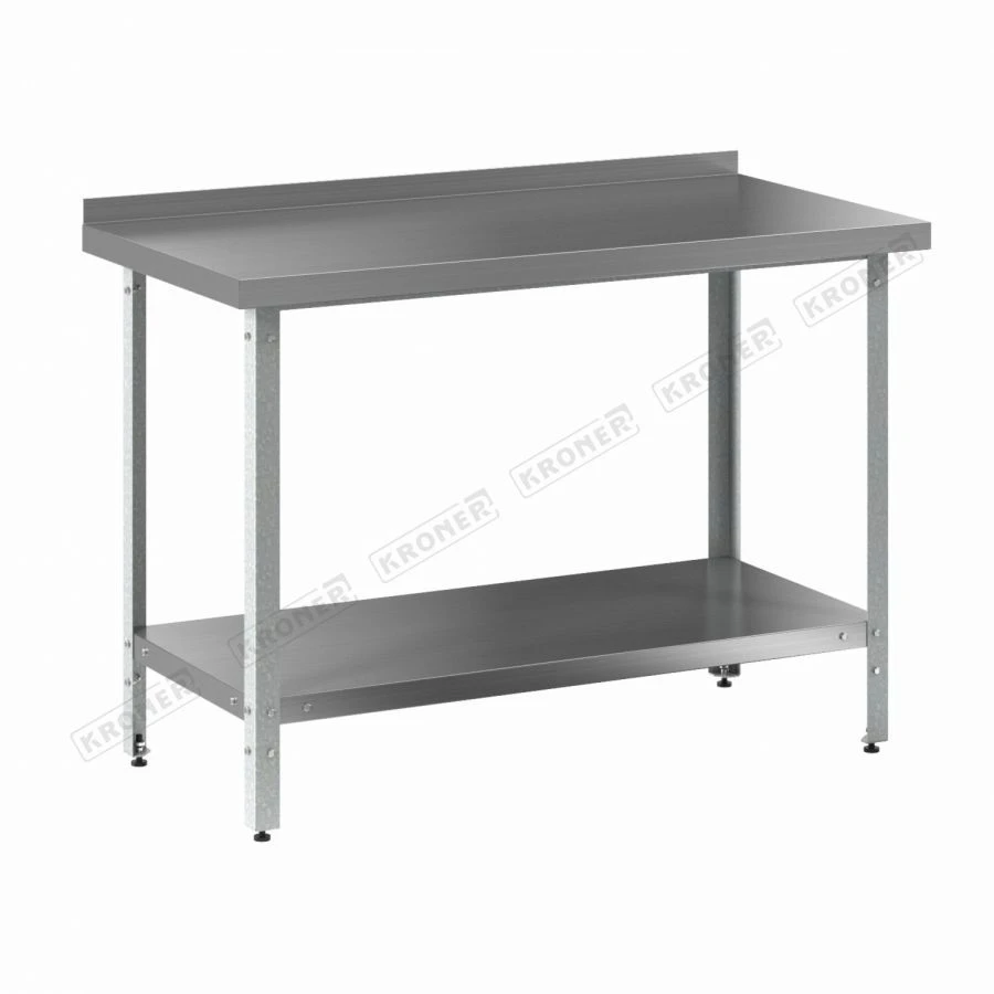 Standard Wall-Mounted Production Table SPC SP with Solid Shelf