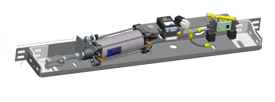 Pneumatic Actuator for Vehicle Doors 40N1R63/116T1B048