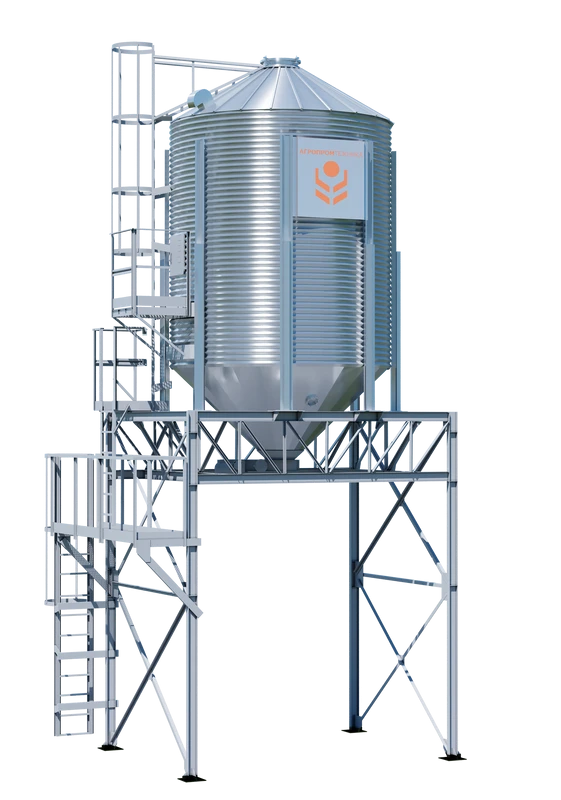 Metal Silo with Conical Bottom for Temporary Storage SKEA72-2-3.2-7