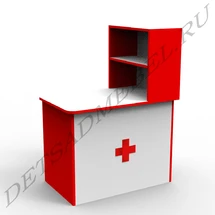 Doctor's Corner Stand with Front Panel Red Cross 6.10