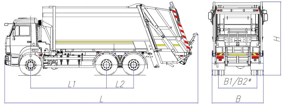 Rear-Loading Garbage Truck Model MK-4544-07