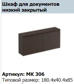 Low 4-Door Shelving Unit with Top - Model MK 751-1