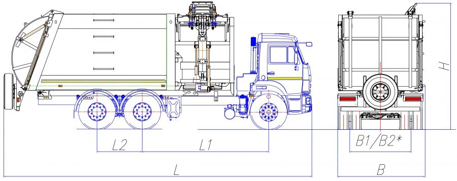 Side Loading Garbage Truck MK-4555-07