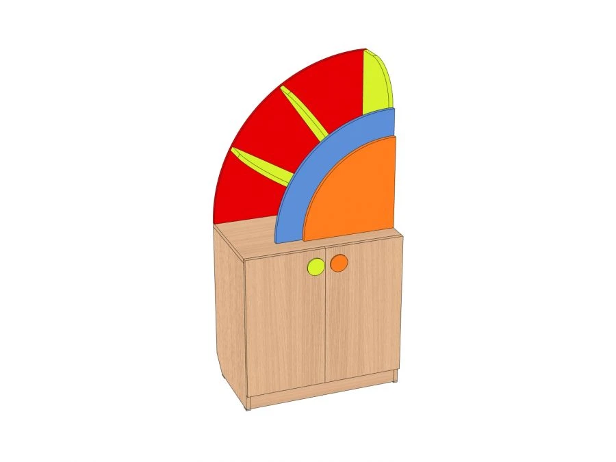 Children's Toy Storage Wall "Rainbow" Model SI-RDG-BE