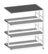 Two-Sided Shelf with Metal Frame, 880x570x1152 mm