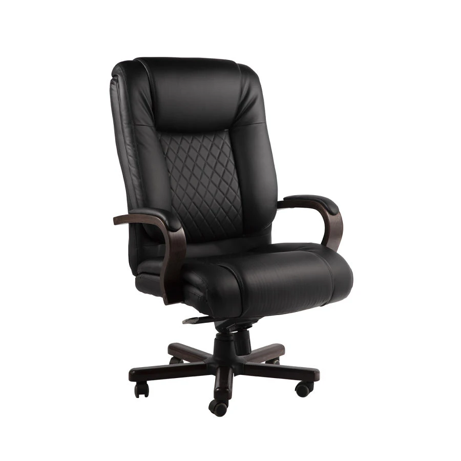 Aristocrat Upholstered Chair with Wooden Frame and Metal Base