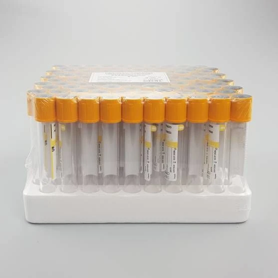 Vacuum Urine Collection Tubes, 8 ml, MiniMed, Yellow, PETF