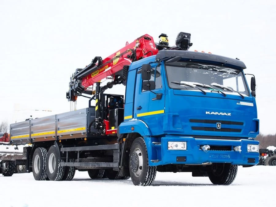 Multifunctional Truck with Hydraulic Crane MKMA on KAMAZ 65117 64K06N-U6