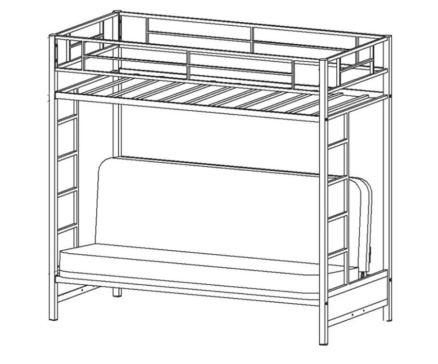 Metal Bunk Bed - Durable and Space-Saving Design