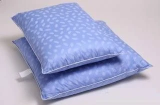 Synthetic-Filled Pillow with Mixed Fabric Top