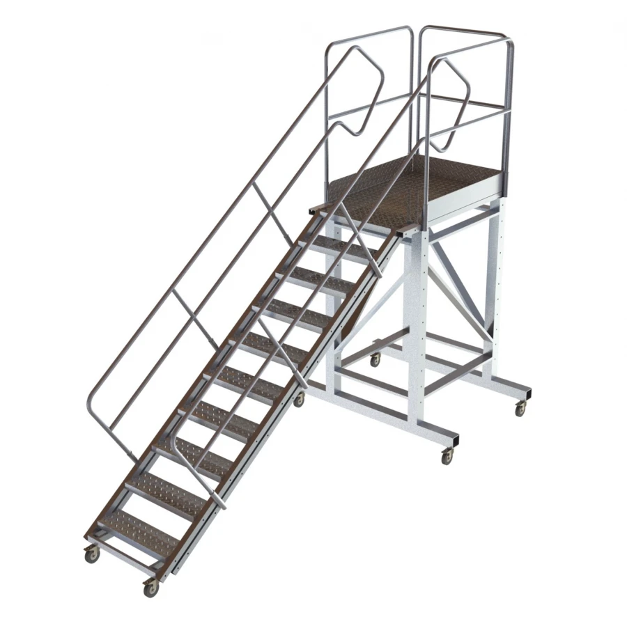 Adjustable Mobile Aluminum Platform Ladder LPA-1670-300
